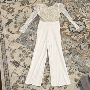 Elegant White Lace Jumpsuit